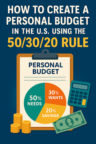 How to Create a Personal Budget in the U.S. Using the 50/30/20 Rule