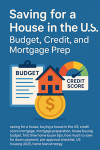 Saving for a House in the U.S.: Budget, Credit, and Mortgage Prep