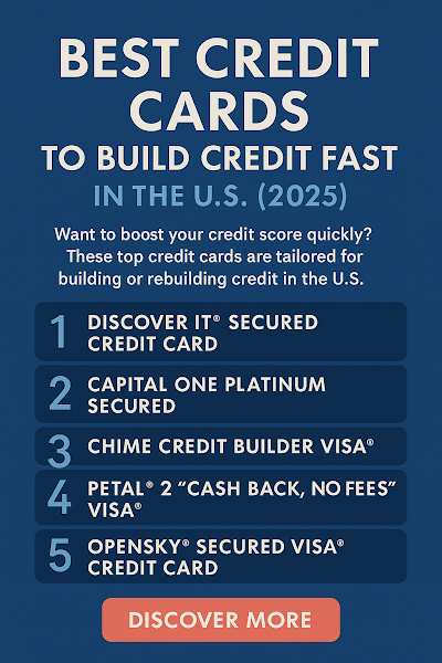 Best Credit Cards to Build Credit Fast in the U.S. (2025)